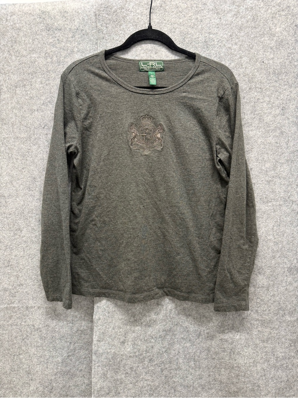 Lauren Ralph Lauren Active Long-Sleeve Crewneck Tee - Womens L - Casual Vintage